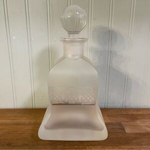 Celtic Frosted/Etched Glass Whiskey Decanter